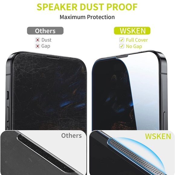 New2 pack WSKEN iPhone 14 Pro Max Screen Protector 6.7 incFull Screen protector - Picture 4 of 11